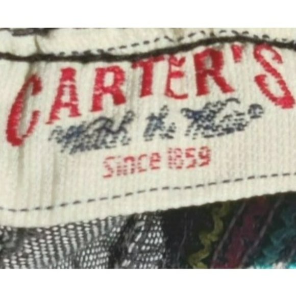 Carter's Size 18M 100% Cotton 1 Piece Shorts Set Straps Embroidered Butterflies - Picture 6 of 8